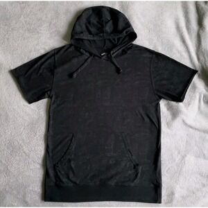 Futurama Hoodie Adult Small Short Sleeve Lootcrate Black Drawstring All Over